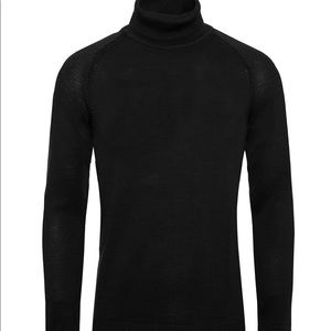 Men’s Premium Black Slim Fit Knitted Pullover Turtleneck Sweater